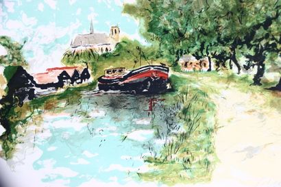 Urbain Huchet (1930-2015).
Deux lithographies...