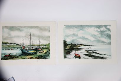 Jean-Pierre LAURENT (1920-?).
Deux lithographies...