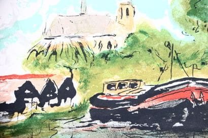 Urbain Huchet (1930-2015).
Deux lithographies...