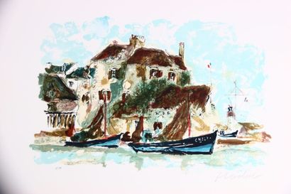 Urbain Huchet (1930-2015).
Deux lithographies...