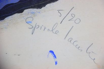 Jack Dufour, né en 1943.
Spirale lacustre....