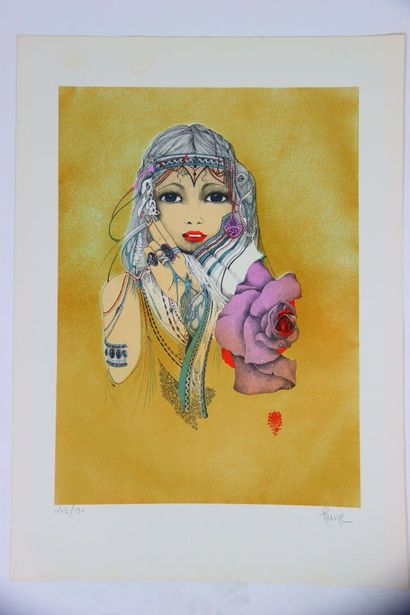 Jean HEINE (XXe).
Lithographie originale...
