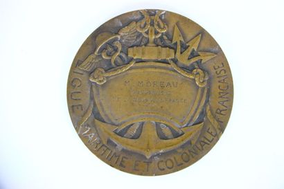 Ligue maritime et coloniale française.
Médaille...