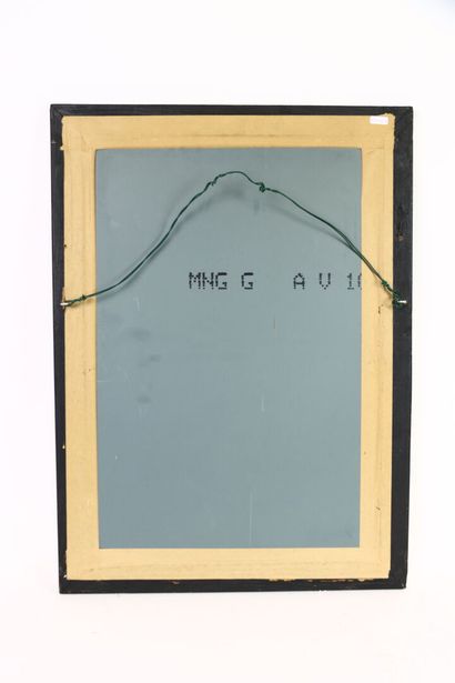 Miroir en bois sculpté à décor de tiges,...