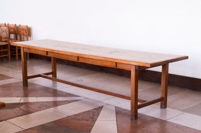 Rectangular refectory table opening with...