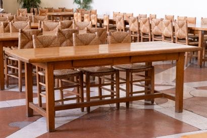 Large rectangular refectory table opening...
