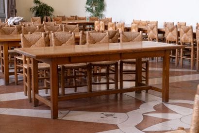 Large rectangular refectory table opening...