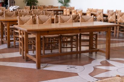 Large rectangular refectory table opening...