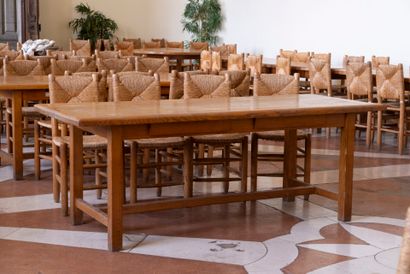 Large rectangular refectory table opening...