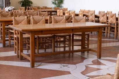 Large rectangular refectory table opening...
