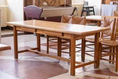 Large rectangular refectory table opening...