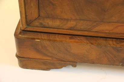 Secrétaire en bois et placage d'acajou flammé,...