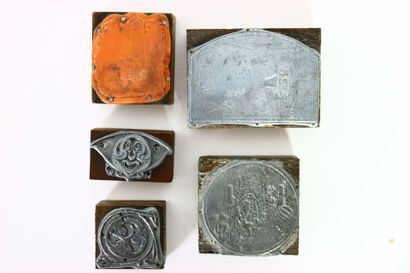 Matrices d'imprimerie
Réunion de 4 plaques...