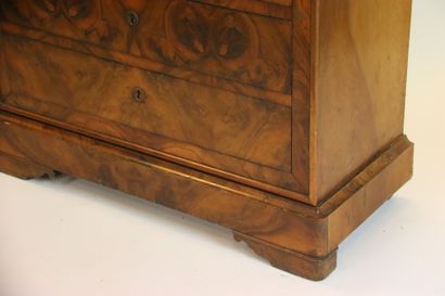 Secrétaire en bois et placage d'acajou flammé,...