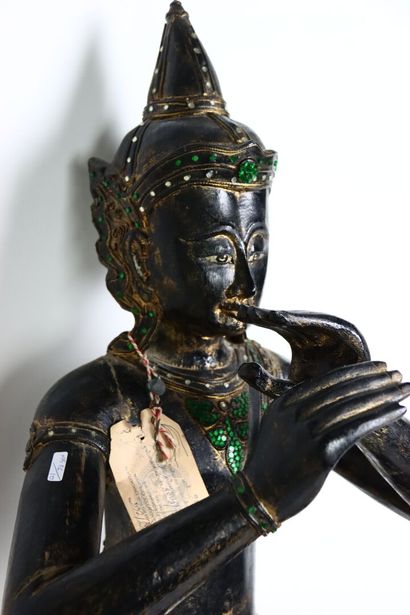 THAILANDE, XXe siècle
Statuette en régule...