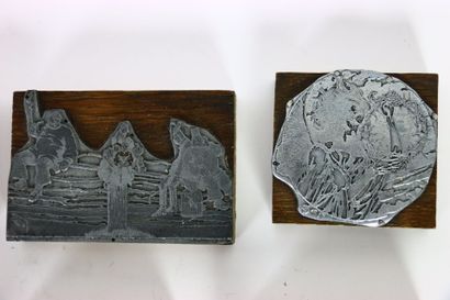 Matrices d'imprimerie
Réunion de 4 plaques...