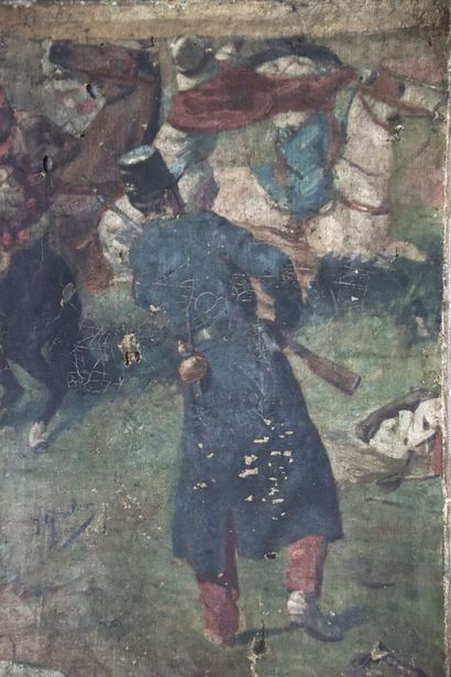 Jacques GRÜBER (1870-1936)
Scène de bataille.
Huile...
