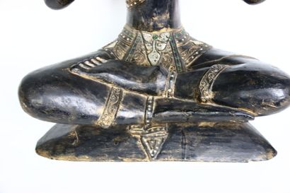 THAILANDE, XXe siècle
Statuette en régule...
