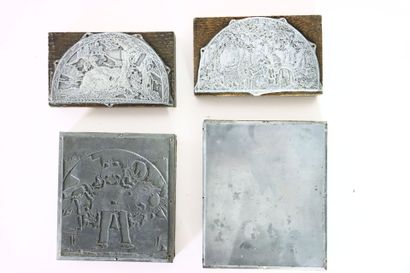 Matrices d'imprimerie
Réunion de 4 plaques...
