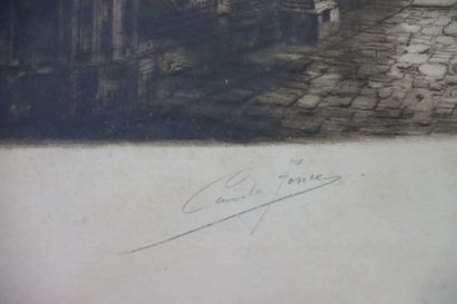 Camille Fonce (1867-1937).
Intérieur d'église.
Eau-forte.
Numéro...