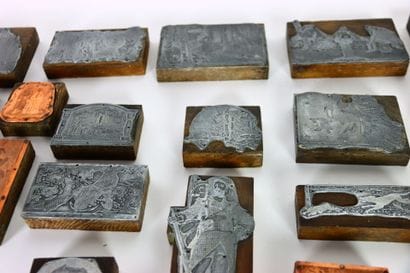 Matrices d'imprimerie
Réunion de 4 plaques...