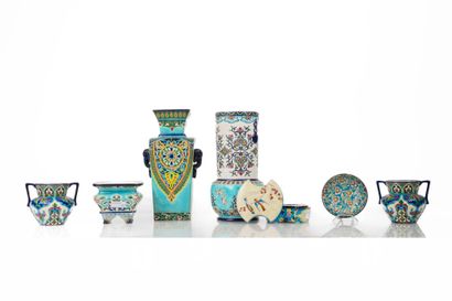 Manufacture of LONGWY.
Set of 19th-century...