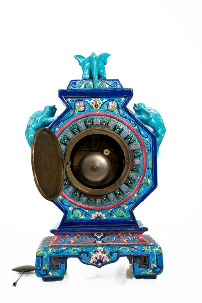 Manufacture de LONGWY.
Octagonal clock and...