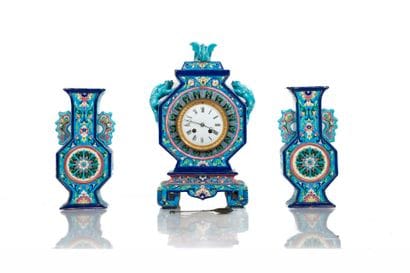 Manufacture de LONGWY.
Octagonal clock and...