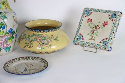 Manufacture of LONGWY.
Set of earthenware...