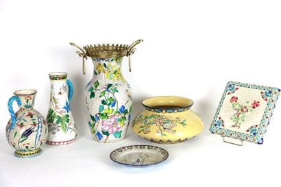 Manufacture of LONGWY.
Set of earthenware...