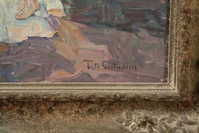 Tito CITTADINI (1886-1960) 
Les baigneuses
Huile...