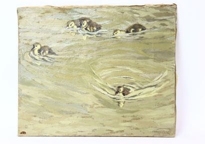 Hélène RIVIERE (1896-1977)
Canetons.
Huile...