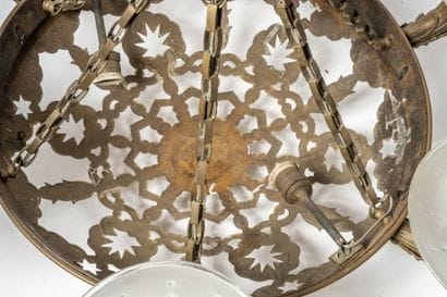 GEORGES LELEU (1883- 1961).
Lustre à structure...