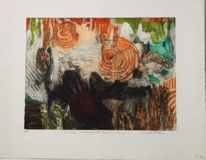 Colette PETTIER (1907-1983).
Soleil chassant...