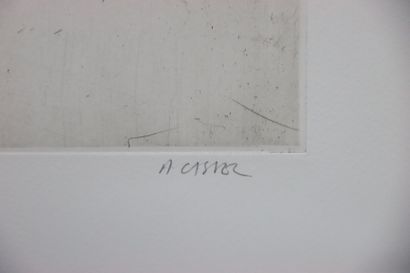 Axel CASSEL (1955-2015).
Serait Aile (plan).
Gravure...