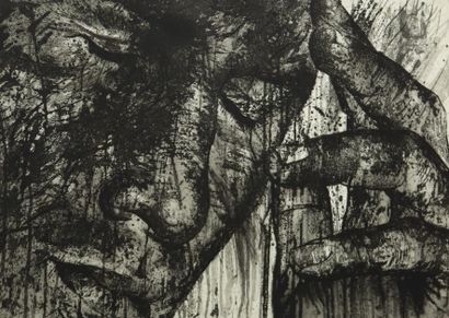 École française du XXè.
Le visage, 1994.
Gravure...