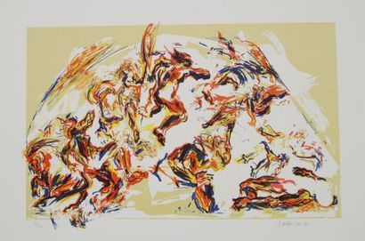 Didier GRASIEWICZ (1951-).
Bataille.
Lithographie...