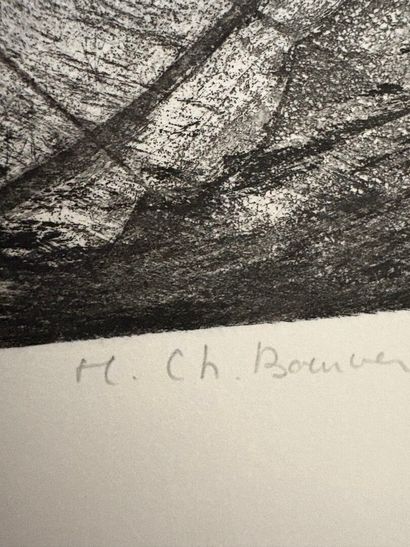 École française du XXè.
La véranda.
Gravure...
