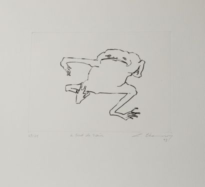 École française du XXè.
Grenouille.
Gravure...