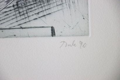 Miodrag Djuric dit DADO (1933-2010).
Composition.
Gravure...
