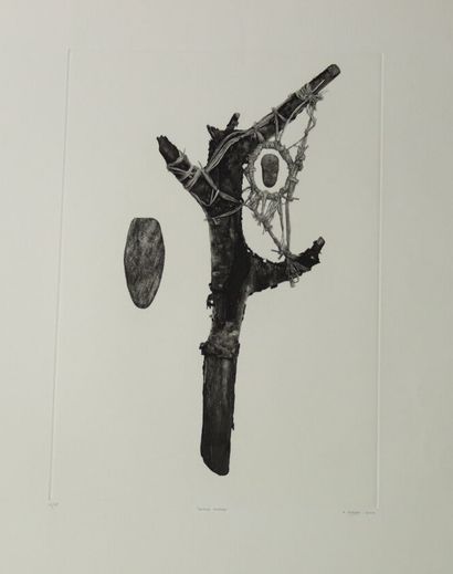 Daniel ESTRADE (1954-).
Écorce solaire, 2000.
Gravure...