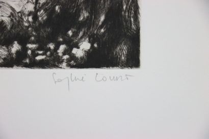 Sophie COURT (XXè).
A Orenza.
Gravure à l'eau-forte...