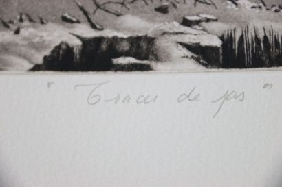 Dominique BRIFFAUT (1950-).
Traces de pas,...
