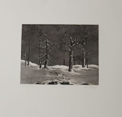 Dominique BRIFFAUT (1950-).
Traces de pas,...
