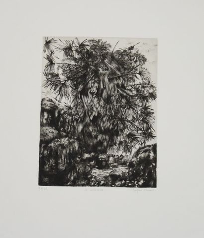 Sophie COURT (XXè).
A Orenza.
Gravure à l'eau-forte...