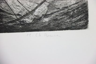 École française du XXè.
La véranda.
Gravure...