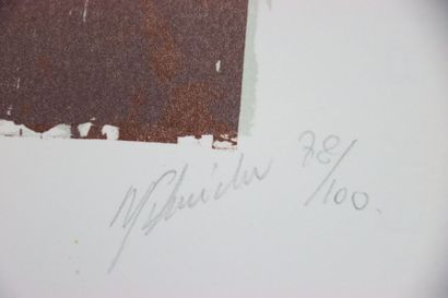 Daniel HUMAIR (1938-).
Composition.
Lithographie...