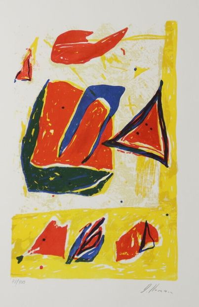 Daniel Humair
Composition.
Lithographie signée,...