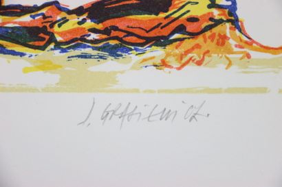 Didier GRASIEWICZ (1951-).
Bataille.
Lithographie...