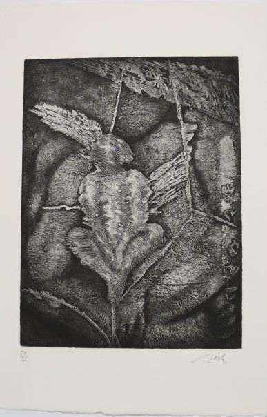 Françoise BEALU (1932-2020).
Méditation.
Gravure...